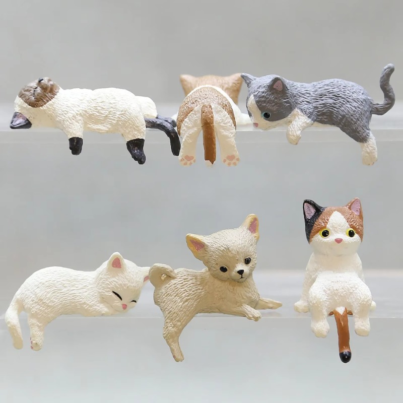 Aquarium Fish Guppy - 1Pc Cute Cartoon Cat PVC Home