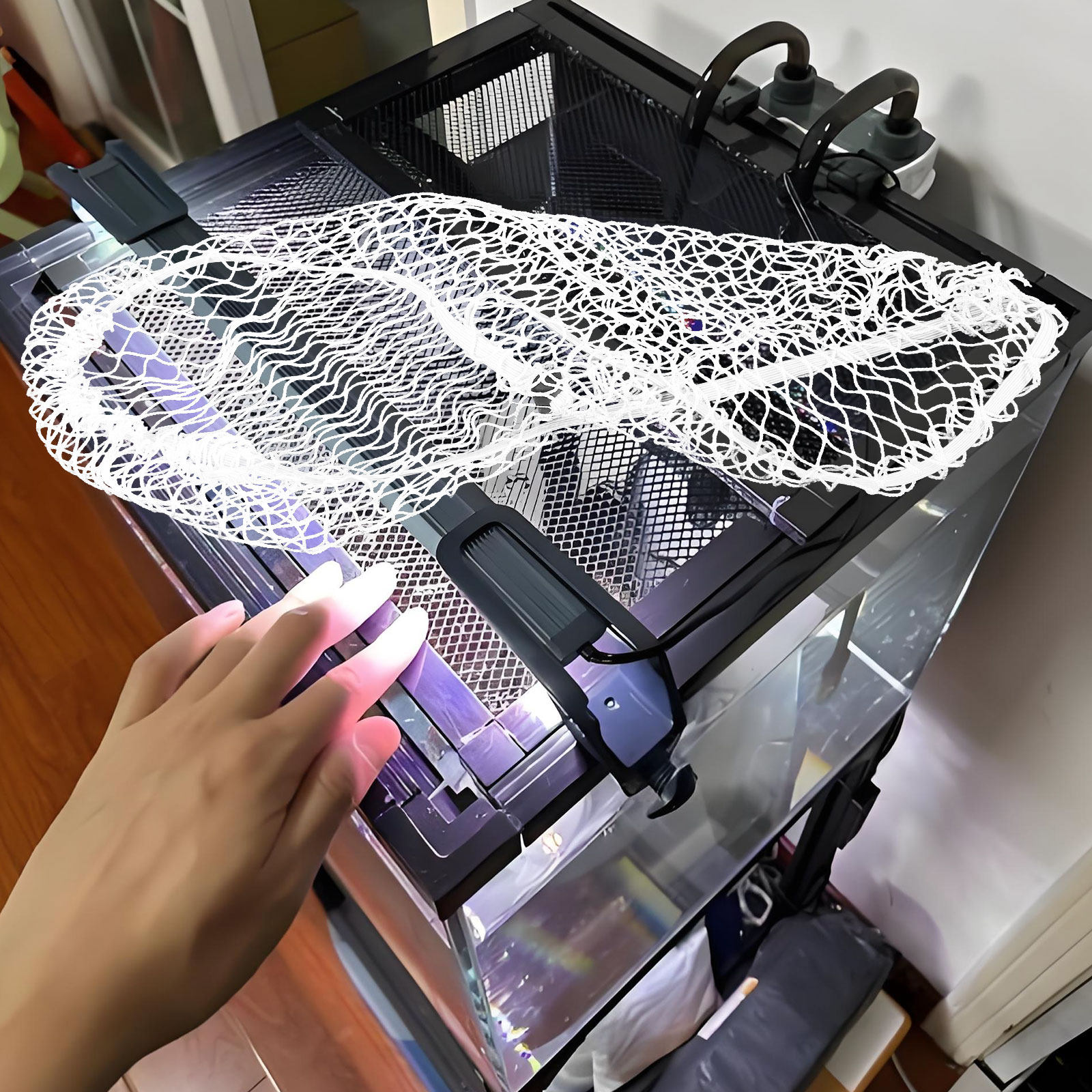 40x20cm Aquarium Mesh Net Cove - Aquarium Fish Escape 评论和价格