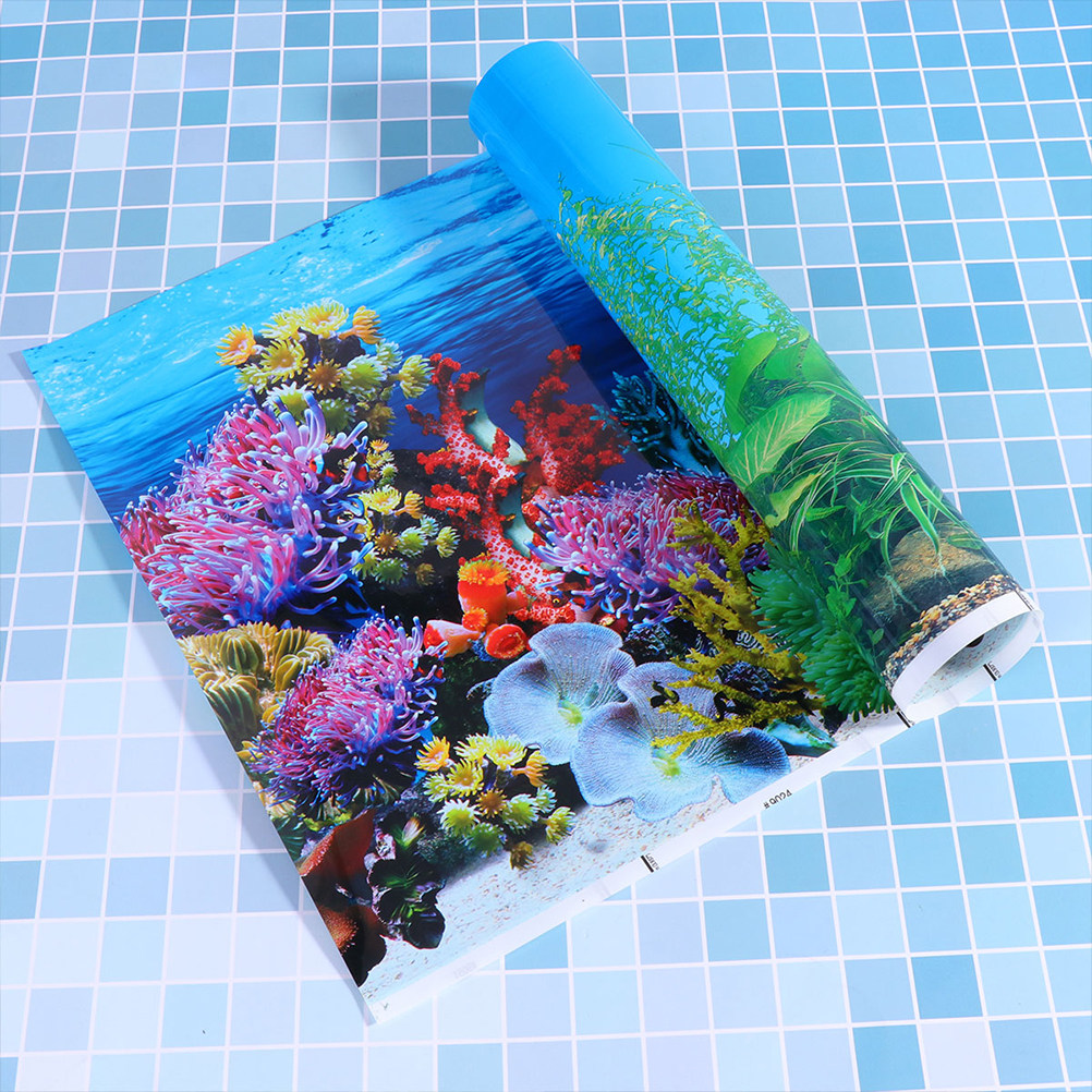 Fish Tank Background Paper Thi - Aquarium Fish Poster 评论和价格