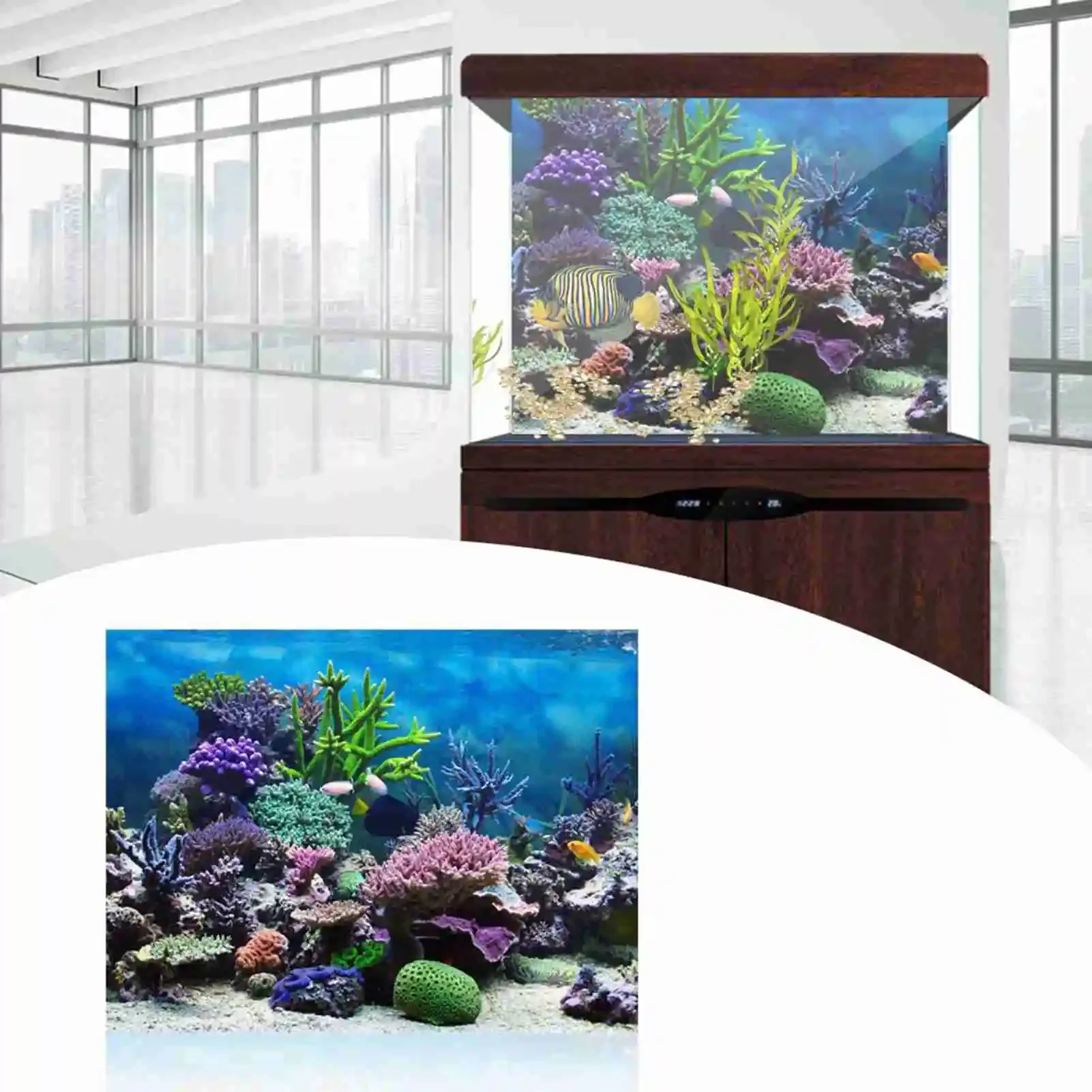 3D Aquarium Landscape Poster R - Aquarium Fish Wallpaper Hd 评论和价格