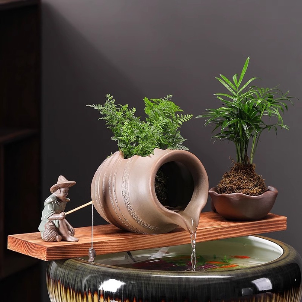 Ceramic Water Fountain Jar Fis - Aquarium Fish Jar 评论和价格